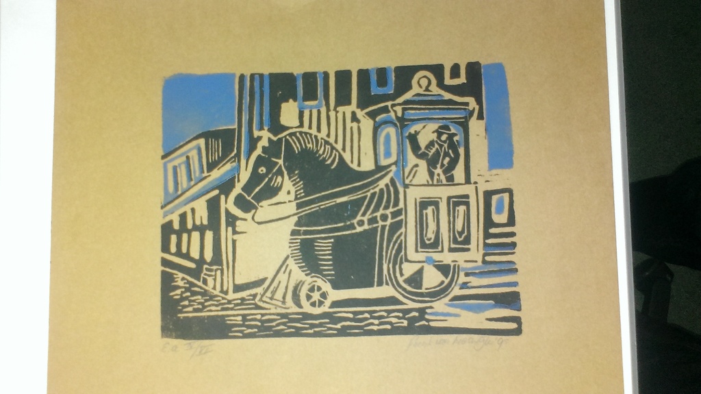 Frenk van Heeswijk: linoleum afdruk .z.t. 1995 kopen? Bied vanaf 35!