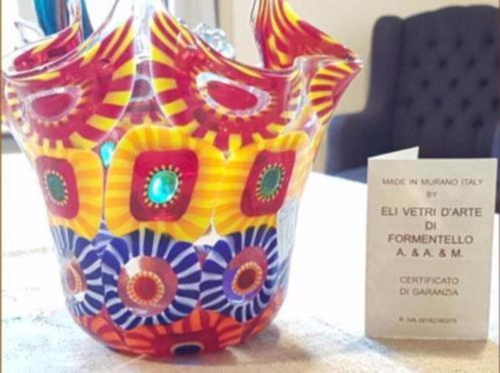 Murano vaas-fazzoletto pezzato Eli Vetri Arte di Formentello kopen? Bied vanaf 80!