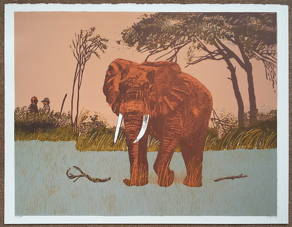 Antonio Segui - Olifant, litho kopen? Bied vanaf 1!