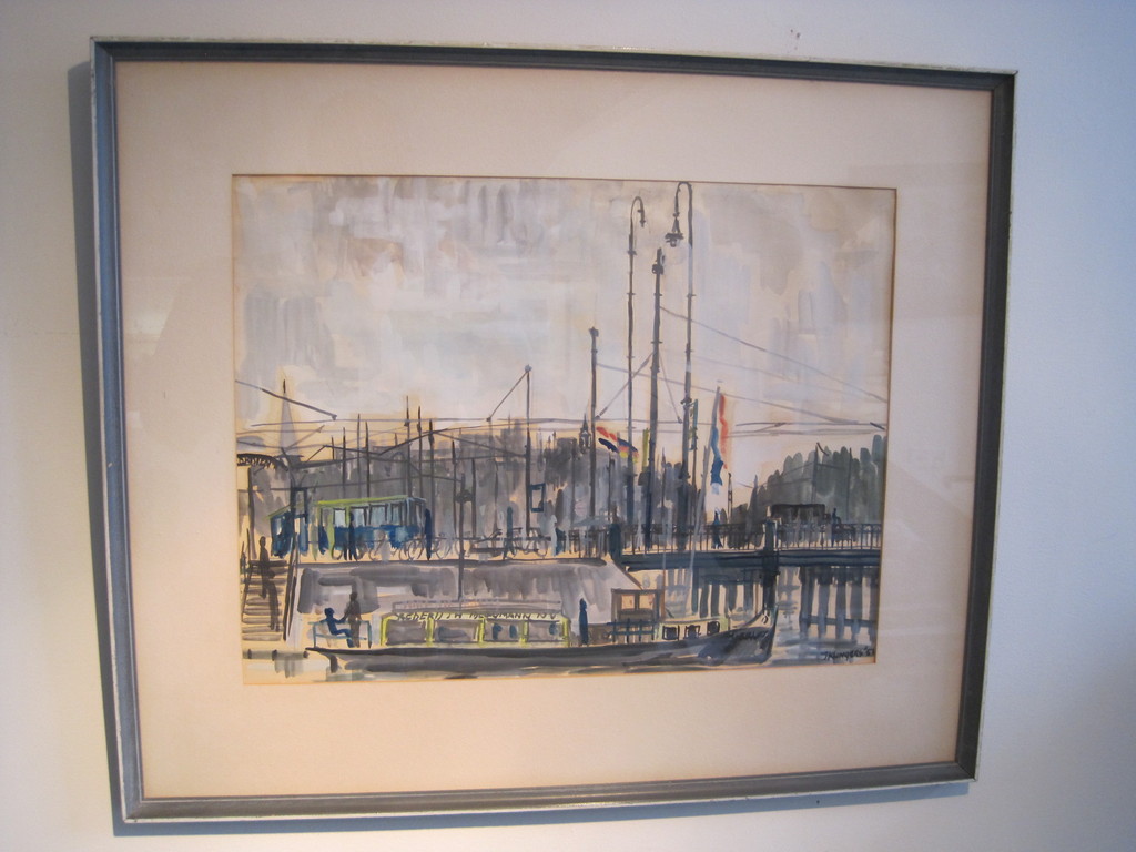 Jo Klingers, aquarel, Amsterdam, Prins Hendrikkade kopen? Bied vanaf 50!