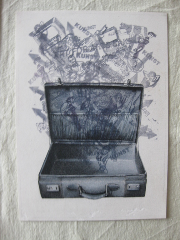 Tekening / stempeldruk van Arno Arts - met originele handgeschreven brief 1984 verkocht voor € 45!