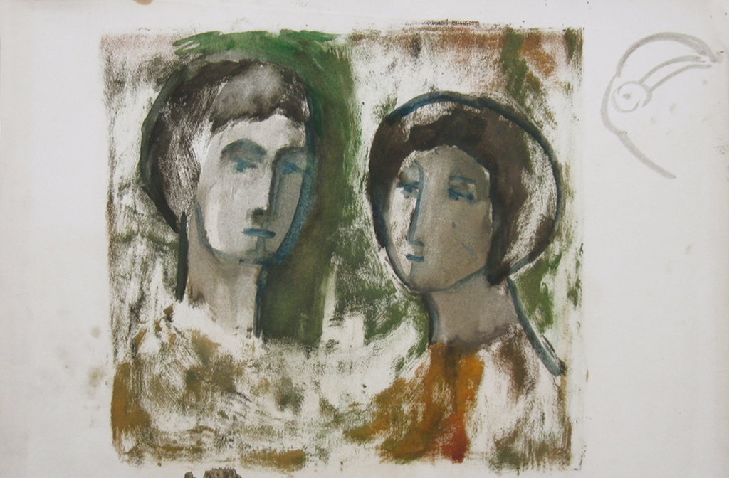 JONG PAAR (versie in kleur) - olieverf op stevig papier - Irene Joffroy kopen? Bied vanaf 35!