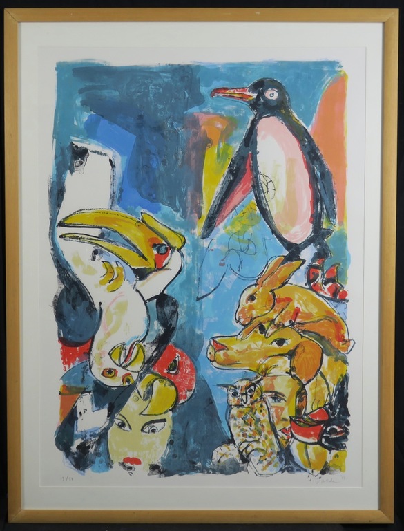 Anton Vrede: Litho, Zonder titel - Ingelijst (Groot) kopen? Bied vanaf 50!