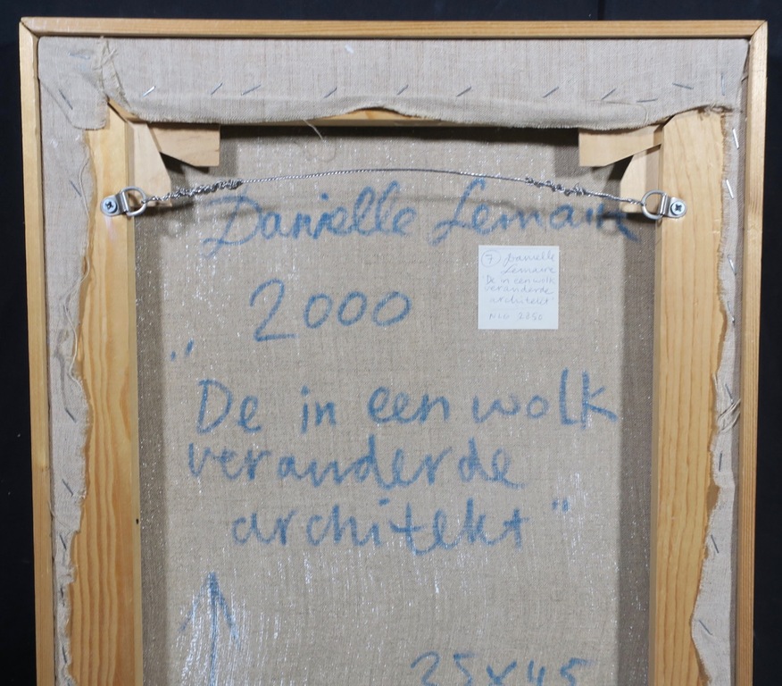 Danielle Lemaire: Olieverf op doek, De in een wolk veranderde arch.. - Ingelijst kopen? Bied vanaf 100!