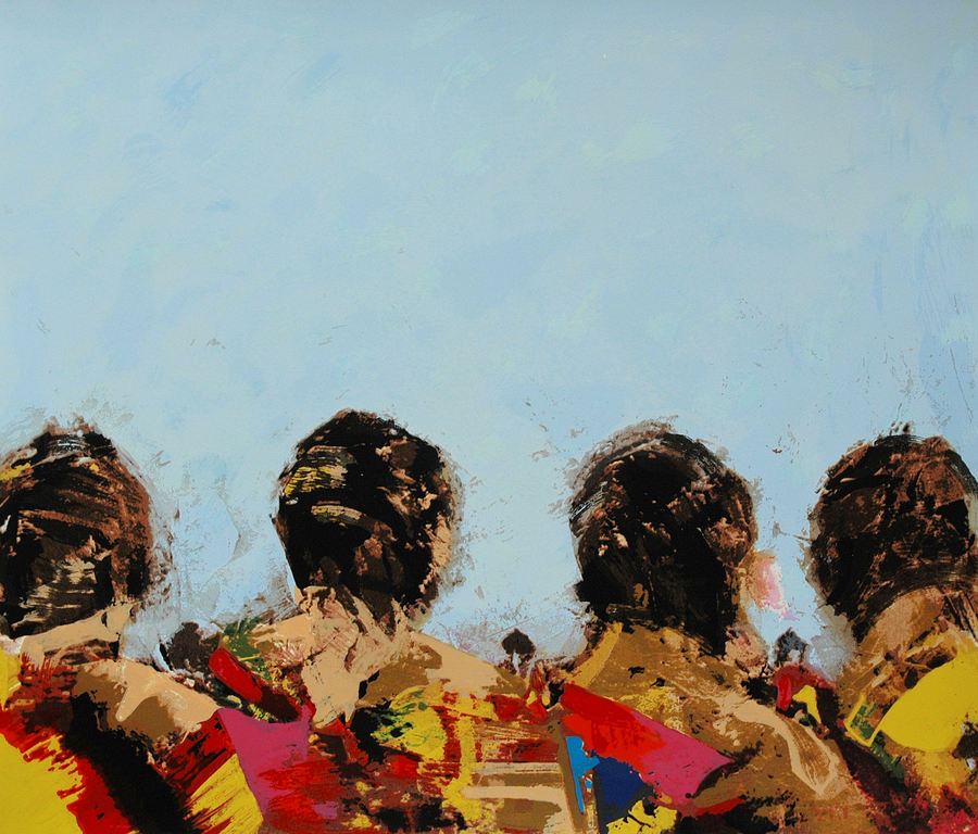 Willem van Scheijndel - Vier schoonheden op weg naar het schildersatelier - 2000 verkocht voor € 80!