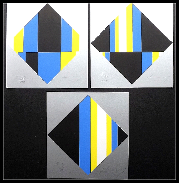 Prof. Edgar Knoop - 3x gesigneerde litho - 1985 kopen? Bied vanaf 1!