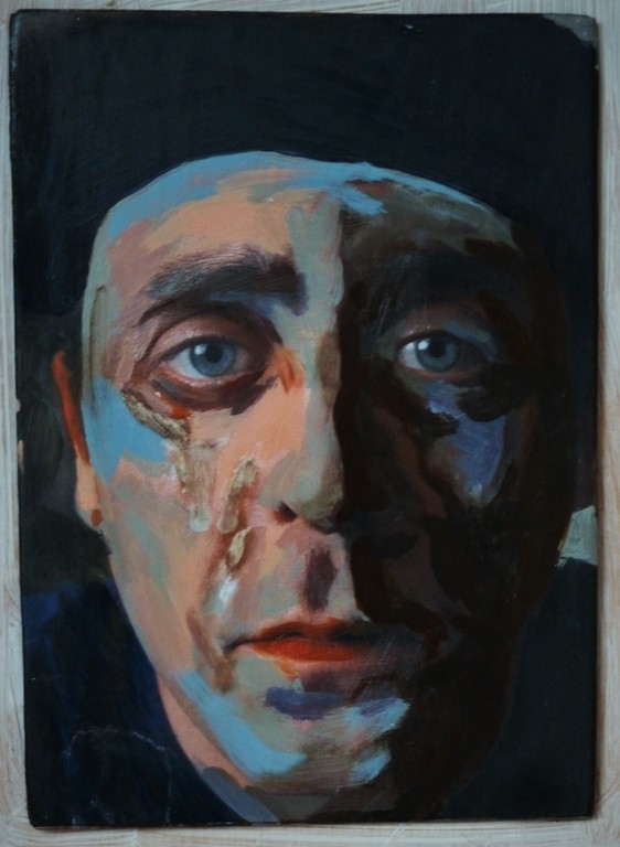 Onbekende kunstenaar/ niet gesigneerd; gemengde techniek; portret verkocht voor € 40!