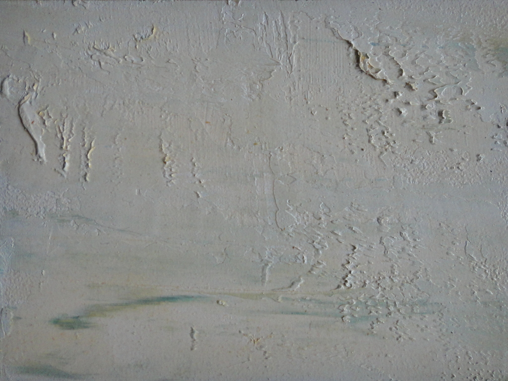 Margje Toonder: olieverf op board, abstract landschap verkocht voor € 50!