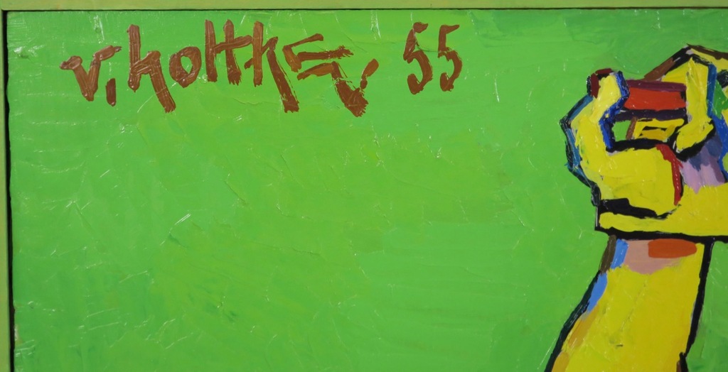 Jan van Holthe: Olieverf op doek, Twistend echtpaar - Ingelijst (Zeer groot) kopen? Bied vanaf 100!