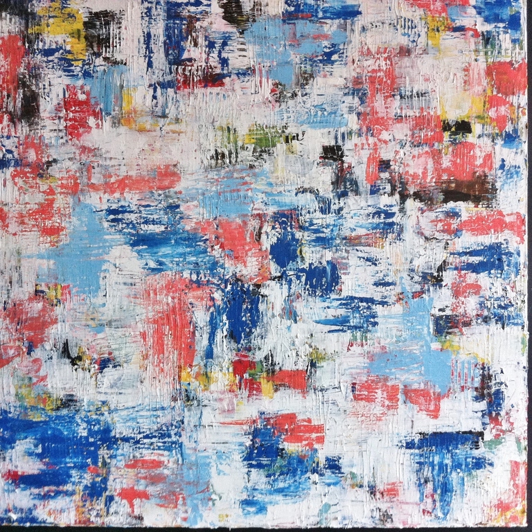 "Tombe La Neige #02 " John Foppen -Mix oliev./acrylverf-3D Canvas- Gesign.-Unica verkocht voor € 149!