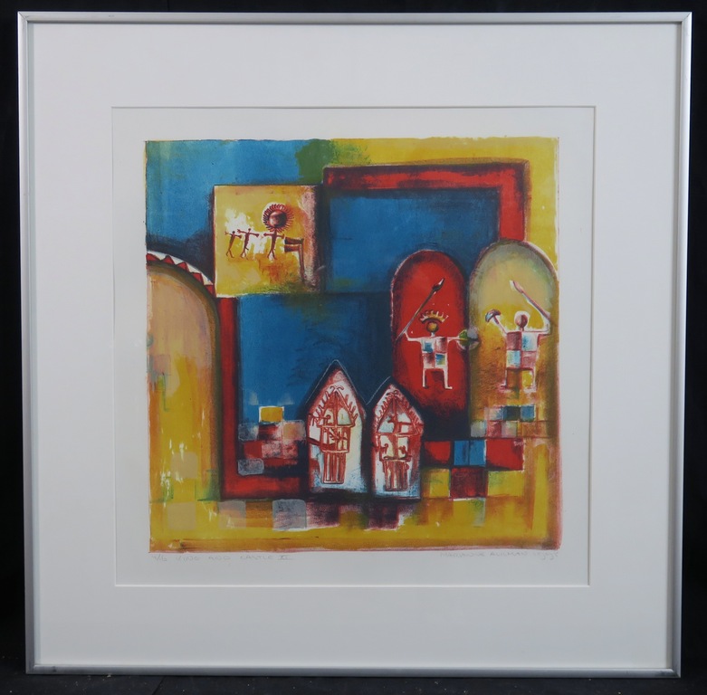 Marianne Aulman: Litho, King and castle XI - Ingelijst kopen? Bied vanaf 1!