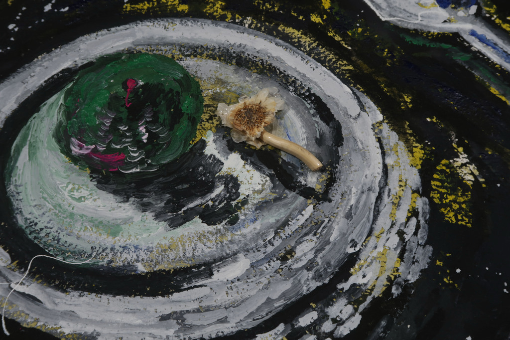 Horacio Cordero: Gouache en Assemblage op geschept papier, Stilleven kopen? Bied vanaf 80!