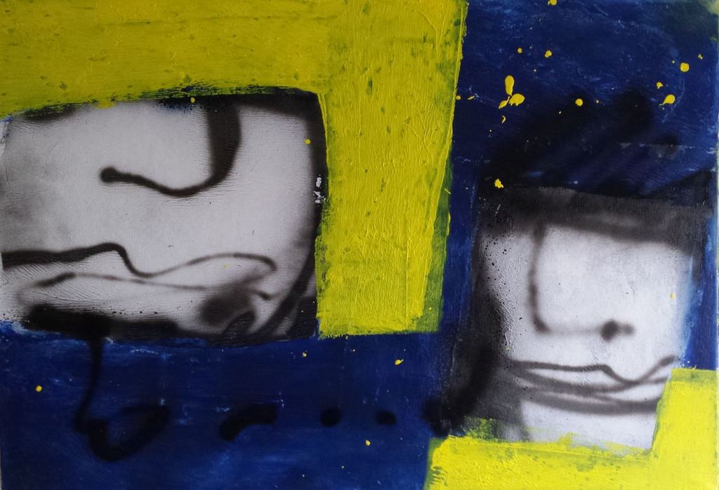 Schilderij Herman Brood getiteld 'You' and 'Me' verkocht voor € 2299!