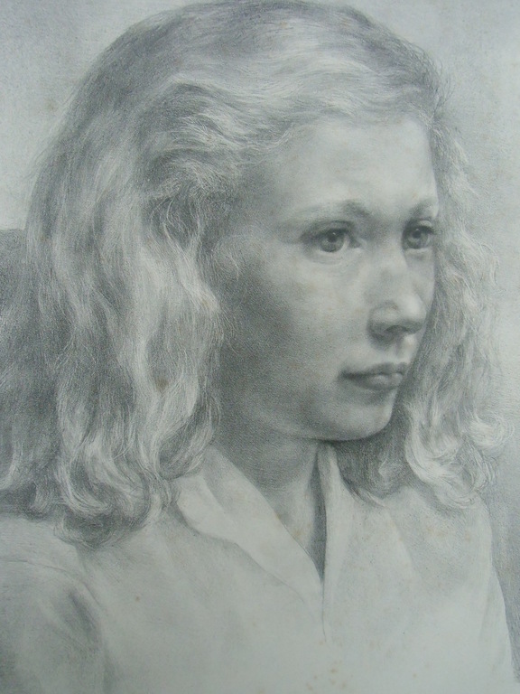 23STE PORTRET VAN MARTHY /// LITHO VAN AART VAN DOBBENBURGH verkocht voor € 60!