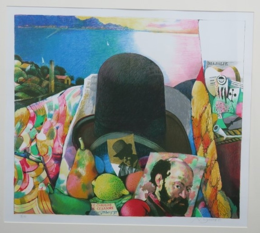 Nicolaas Wijnberg: Litho, Le chapeau de Cezanne - Ingelijst kopen? Bied vanaf 80!