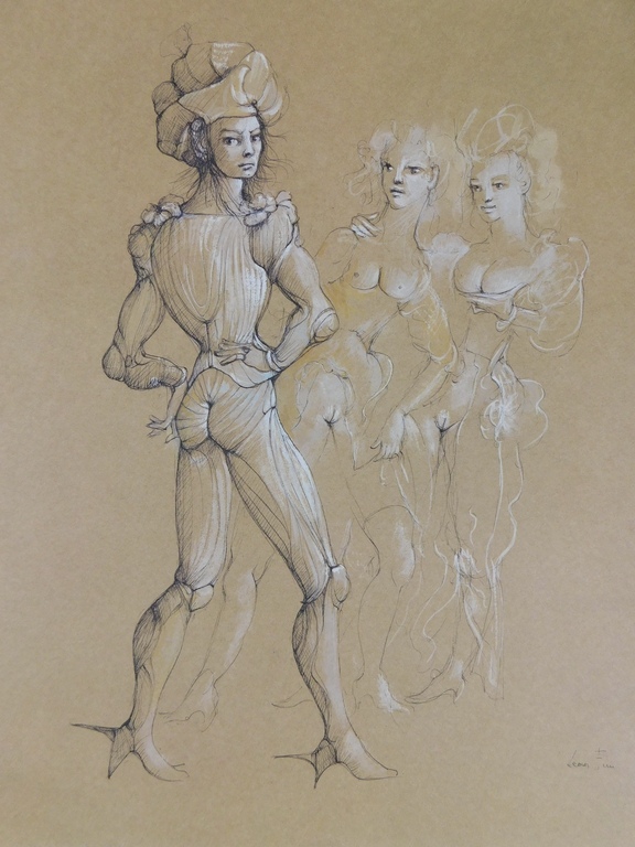 Leonor Fini - Ets - Scène de Théâtre kopen? Bied vanaf 75!