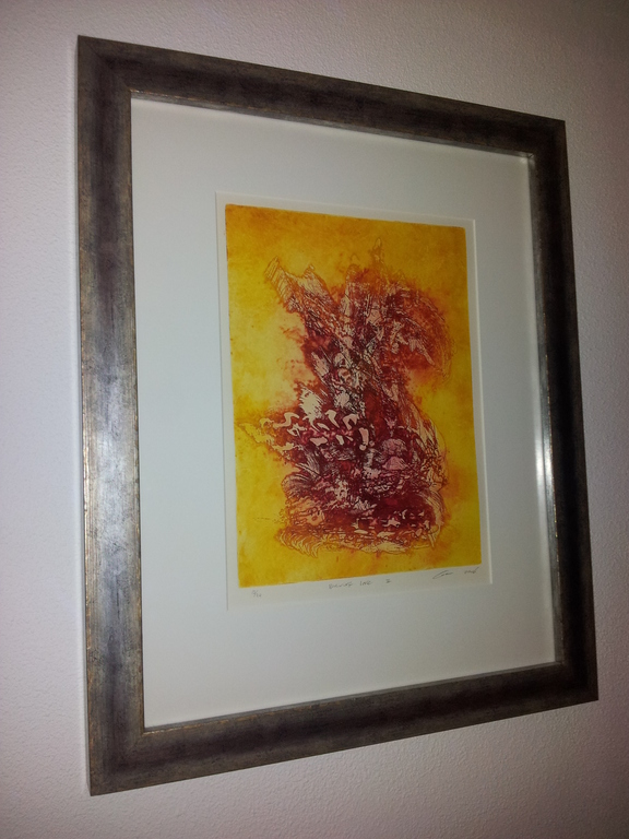 Olivier Beijn, handgesigneerde ets, Burning Love II, druk 13/24, jaar 2006 kopen? Bied vanaf 549!
