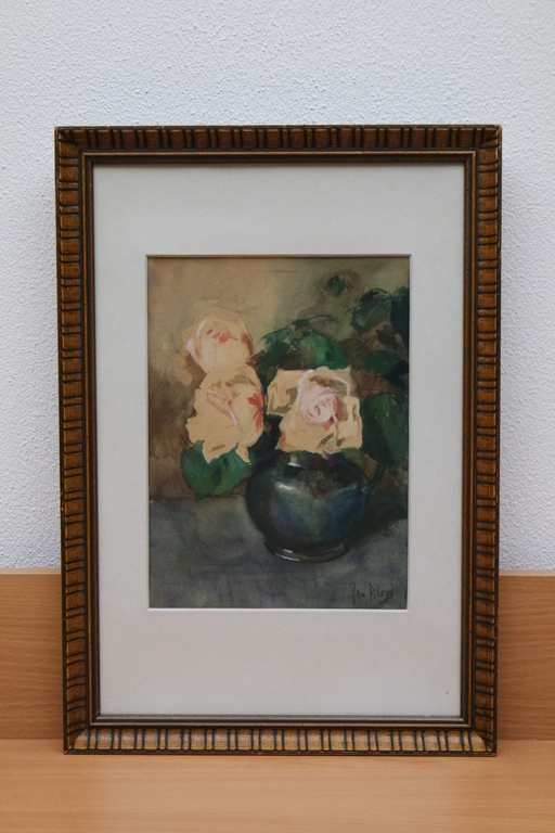 Jan Bleijs (1868-1952) - aquarel - bloemstilleven verkocht voor € 145!
