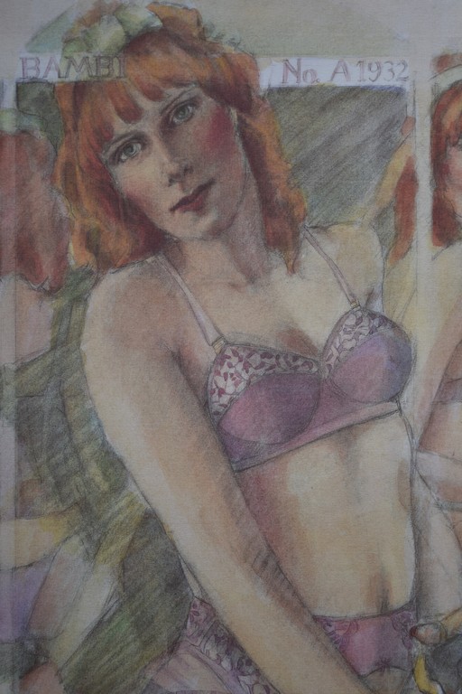 Marlies Vonk ( 1955 ) Litho, dame in nieuw ondergoed kopen? Bied vanaf 1!