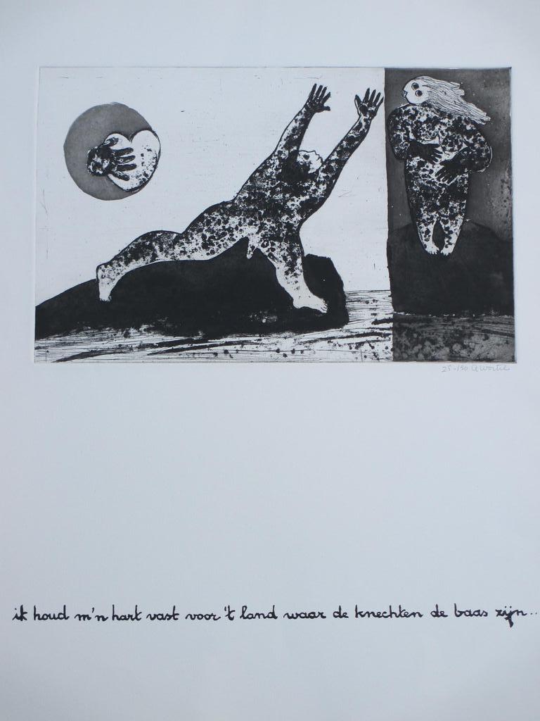 Ans Wortel, Ik houd m'n hart vast...., Ets verkocht voor € 70!