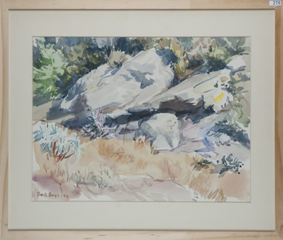 Bos Buys (1912-1970), aquarel ingelijst, landschap kopen? Bied vanaf 70!