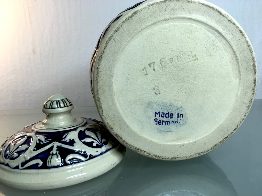 Simon Peter Gerz   - Union fait la Force - Grote Belgische dekselpot -1900's kopen? Bied vanaf 24!
