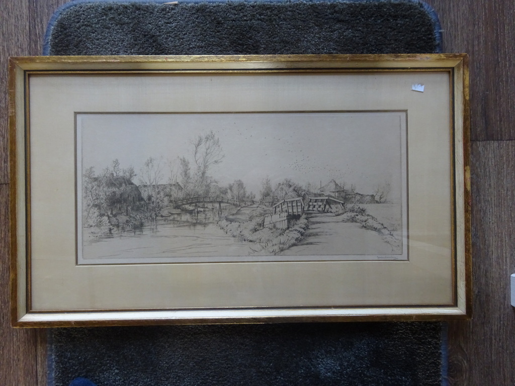 Jan Coenraad Nachenius (1890-1987) : Ets – Veenendaal – gesigneerd – ca 1945  kopen? Bied vanaf 1!
