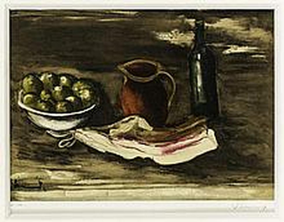 Maurice de Vlaminck, originele lithografie, Nature morte au lard sold for € 76!