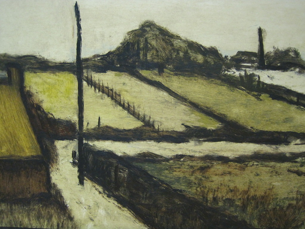 Metten Koornstra 1912-1978 olieverf op papier Frans landschap  kopen? Bied vanaf 160!