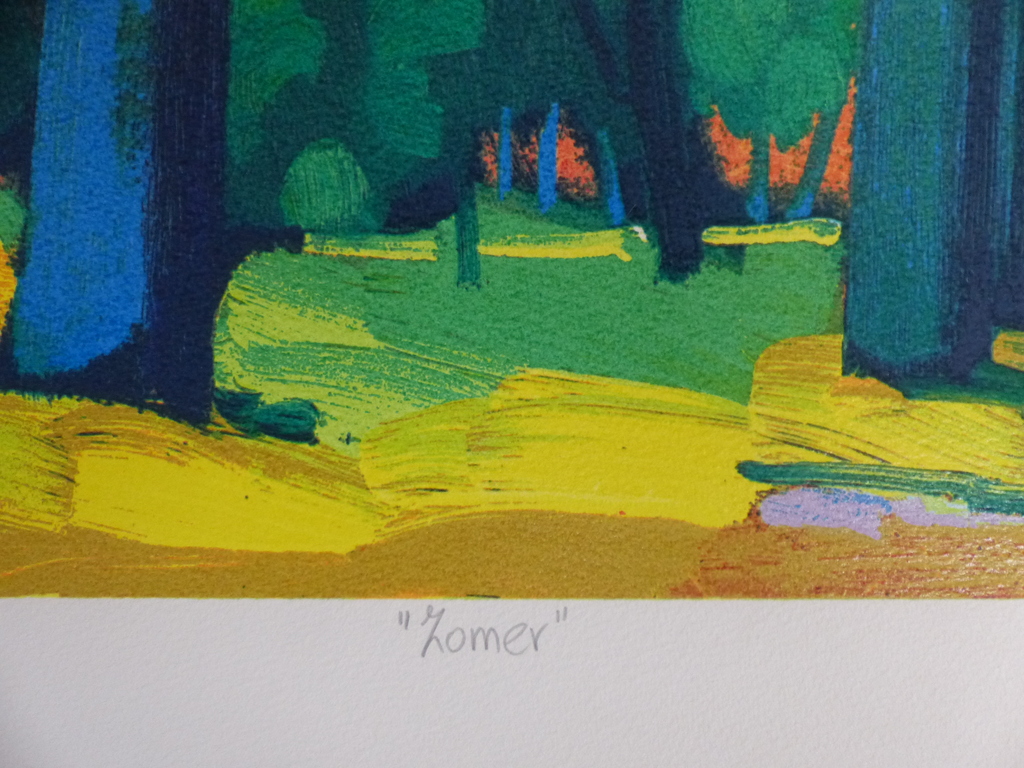 Jentsje Popma,zeefdruk op papier,Zomer,Handgesigneerd. kopen? Bied vanaf 75!