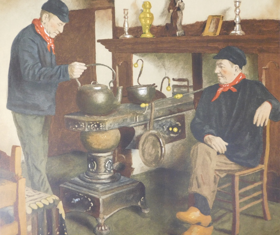 Lucien Van de Velde - Lucien van de Velde - Kleurenlitho - By the Stove kopen? Bied vanaf 1!