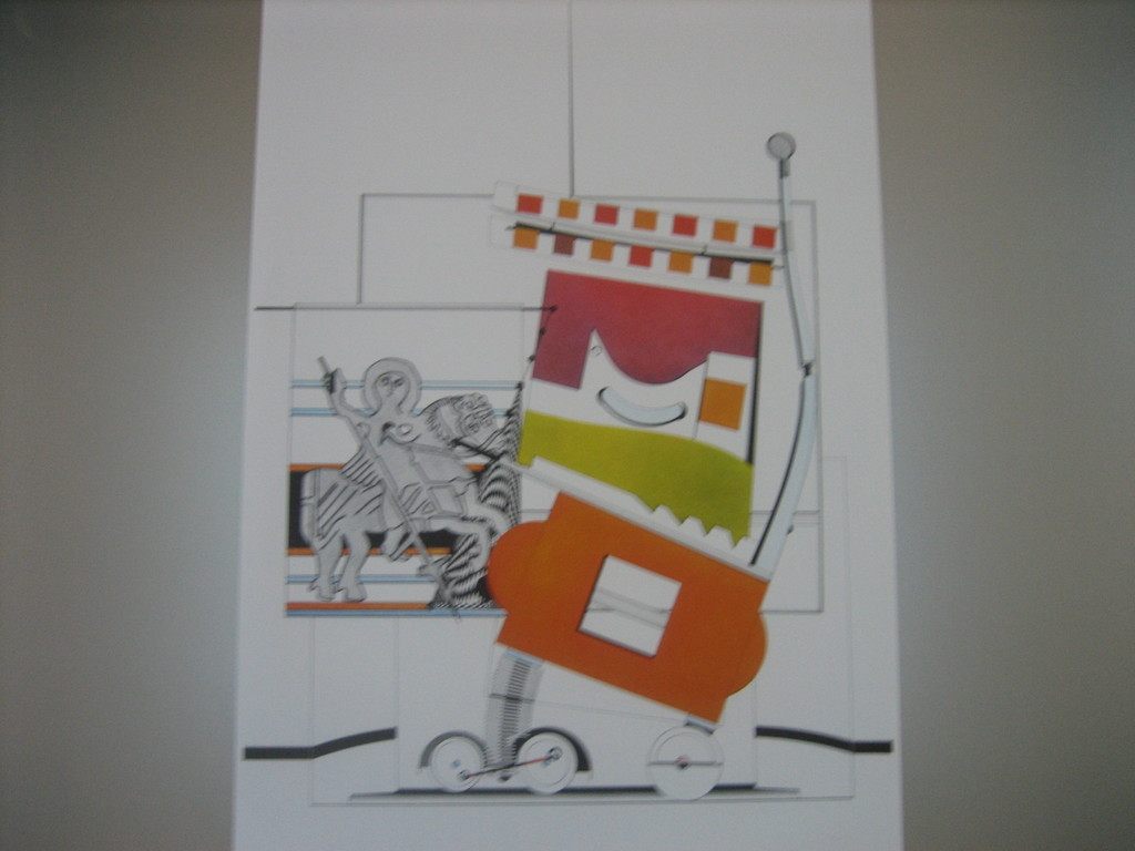 Nils Haglund - Abstracte koets met wagen - Lithografie  kopen? Bied vanaf 1!