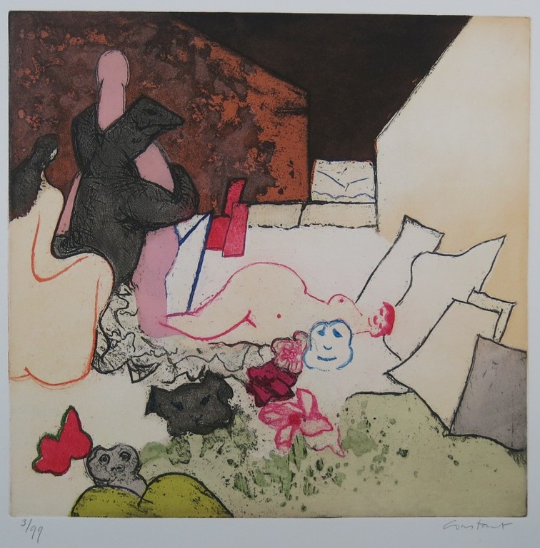 Constant: Ets en Aquatint, Het bondgenootschap tussen Casanova en de moraal verkocht voor € 1500!
