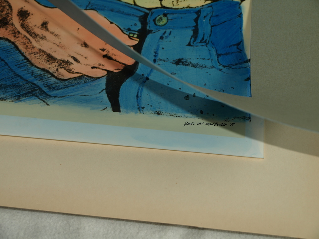 HANS VAN DEN BERG - Zeefdruk – Spijkerbroekrits – Gesigneerd - 1978 kopen? Bied vanaf 1!