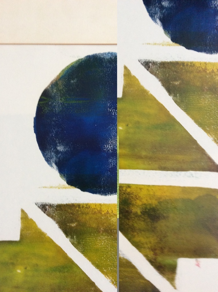 Abstract Groen en Blauw kopen? Bied vanaf 1!