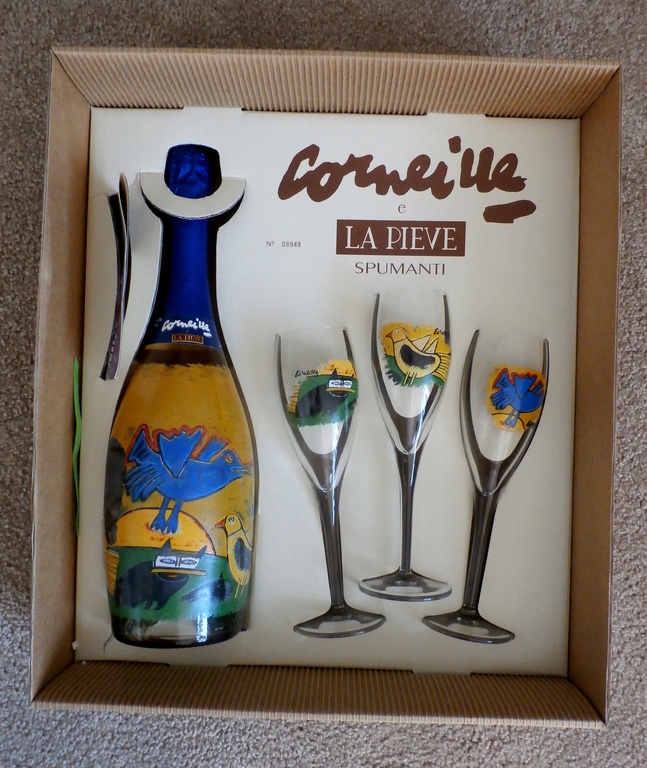 Corneille - 3 glazen en fles Spumanti verkocht voor € 45!