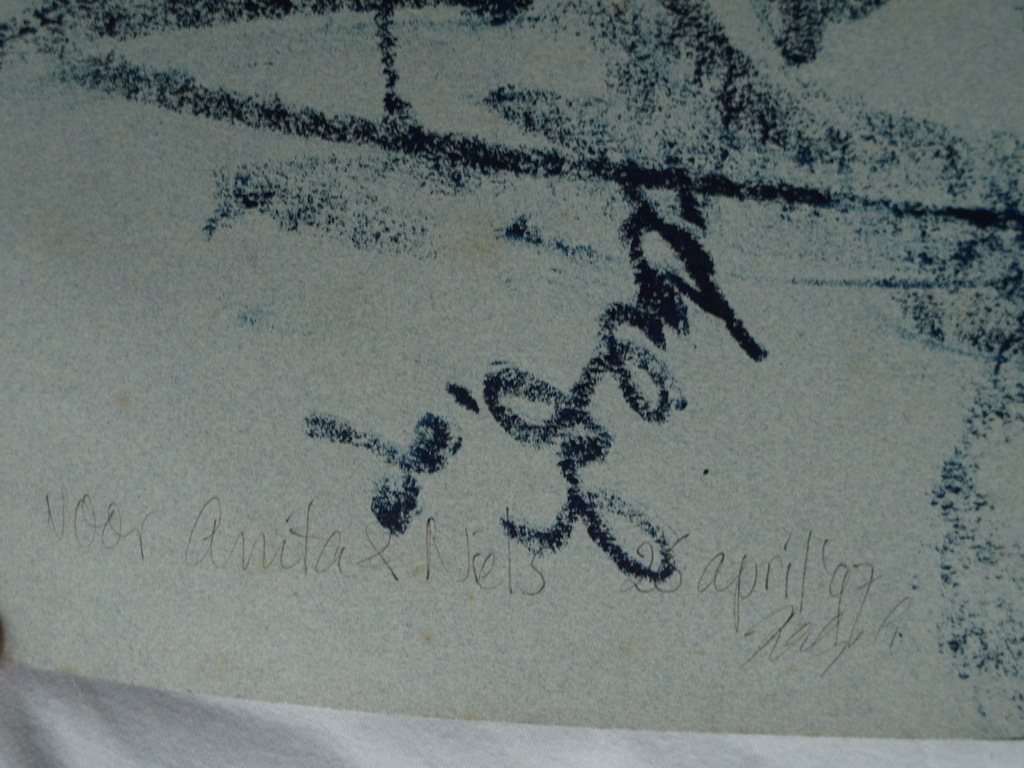 Ralph Prins : Tekening , Rabbijn – gesigneerd – 1990 kopen? Bied vanaf 1!