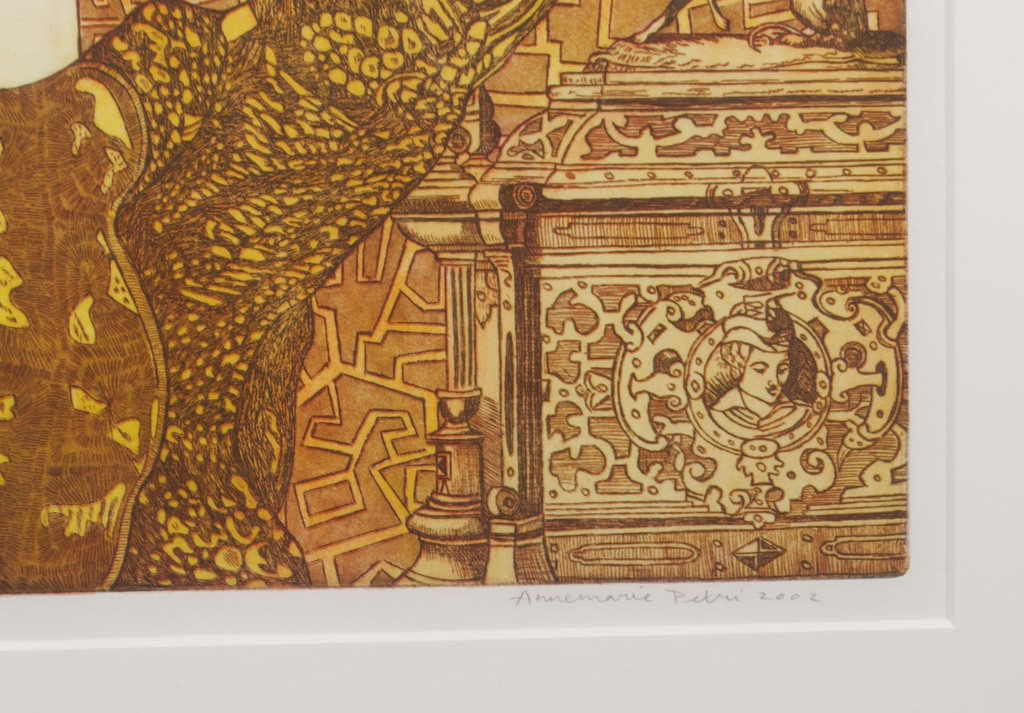 Annemarie Petri: Ets, Interieur van een Zeoloog - Ingelijst kopen? Bied vanaf 1!