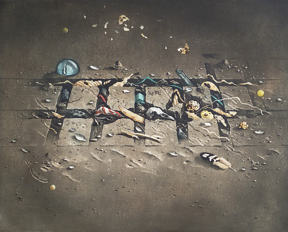 Hiroshi Asada - Strand stilleven, aquatint ets verkocht voor € 85!