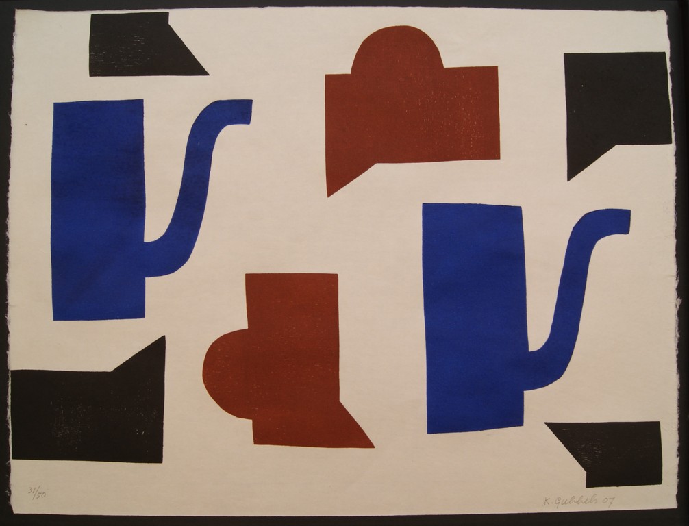 Klaas Gubbels houtdruk uit 2007, oplage 50 ex. verkocht voor € 380!