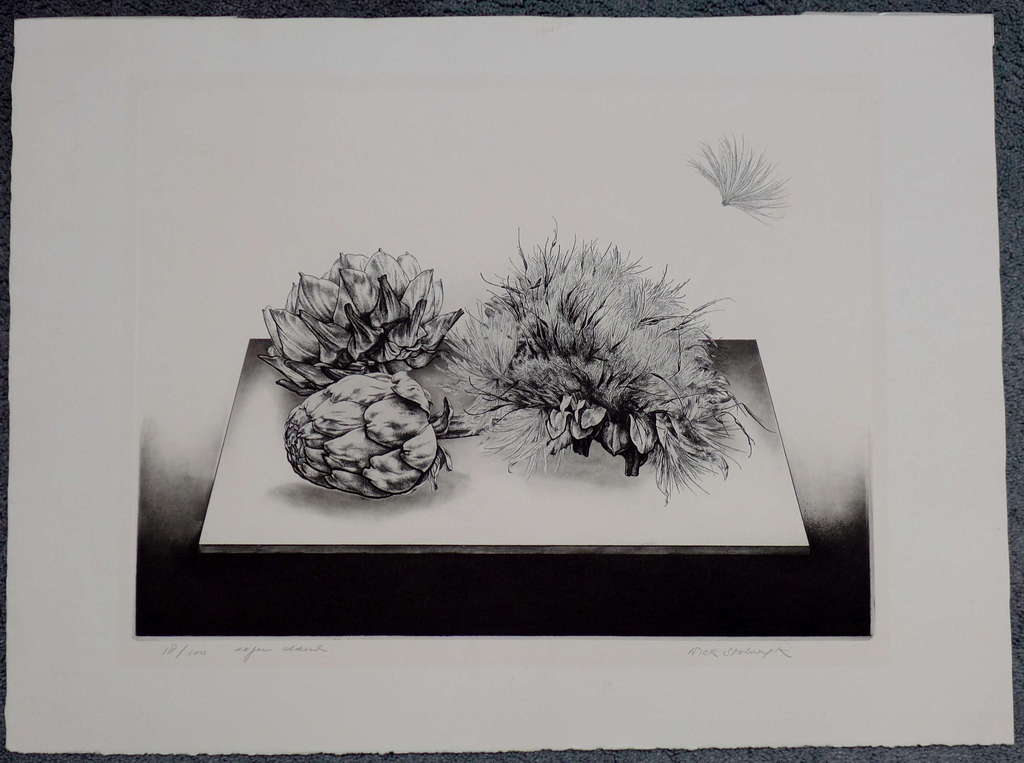 Dick Stolwijk, ets, eigen druk verkocht voor € 60!