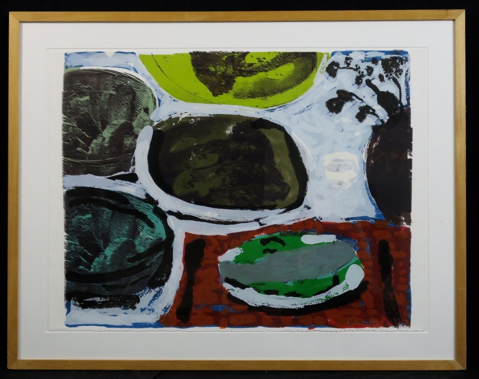 Cees Dolk: Zeefdruk, Dish 10 - Ingelijst kopen? Bied vanaf 35!