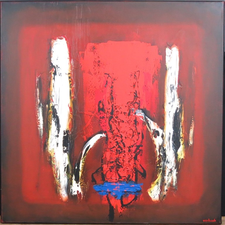 Hans Vanhorck: Olieverf op doek, La structure abstracte  kopen? Bied vanaf 400!
