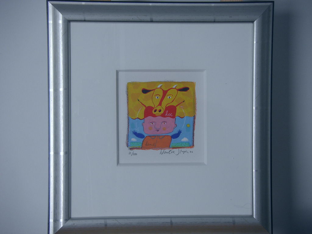 Wouter Stips, Kind, koe, prachtig ingelijst! kopen? Bied vanaf 75!