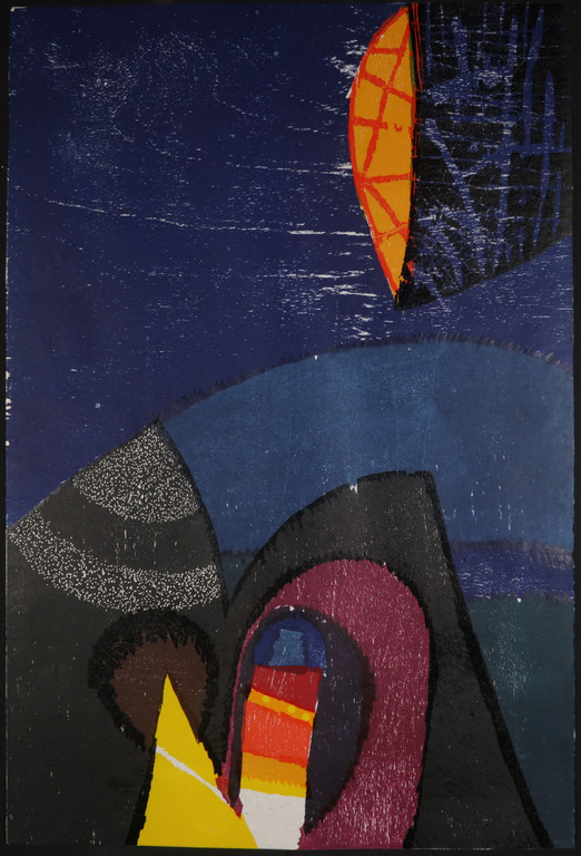 Guillaume le Roy: Houtsnede, Abstracte compositie I verkocht voor € 50!