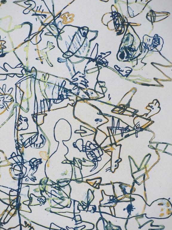 Jan Voss, Abstracte Compositie, Kleurenlitho kopen? Bied vanaf 40!