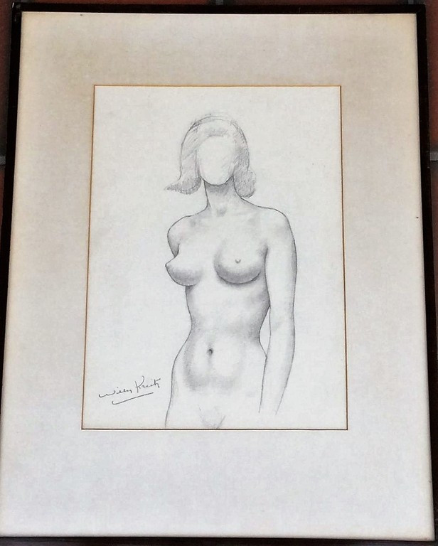 KREITZ Willy, 1903-1982 (Belgium)-origineel tekening - Naakt.  kopen? Bied vanaf 45!