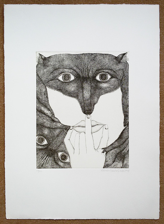 Katinka Niederstrasser - Vossenvrouw, ets kopen? Bied vanaf 50!