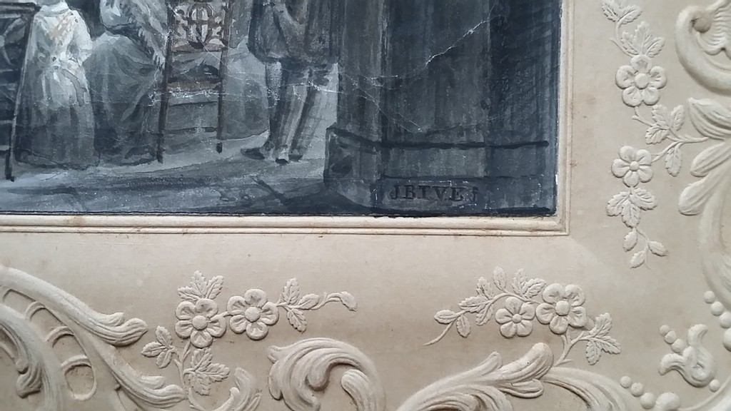 Tetar van Elven - Aquarel op papier - kerkinterieur kopen? Bied vanaf 180!