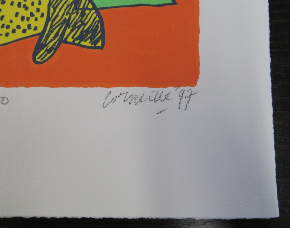 Corneille: Zeefdruk, Femme au chat jaune kopen? Bied vanaf 50!